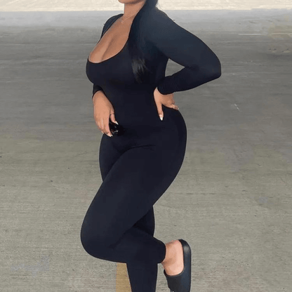 LuxeCurve™ Sculpting Square Neck Long Sleeve Bodysuit