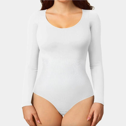 LuxeCurve™ Long Sleeve Round Neck Sculpting Bodysuit