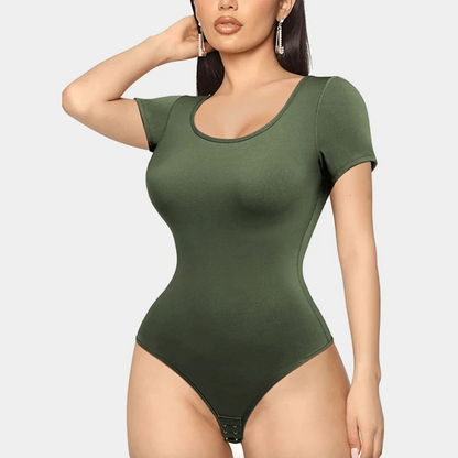 LuxeCurve™ Round Neck Thong Sculpting Bodysuit