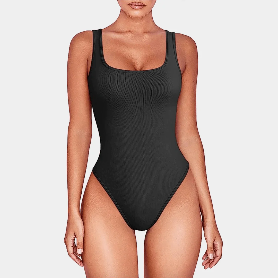 LuxeCurve™ Square Neck Ribbed Sculpting Bodysuit